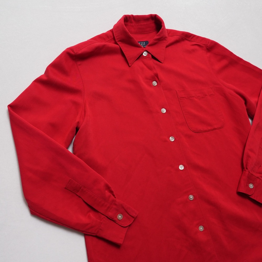 Crazy Horse Womens Medium Red Career Button Up Office Casual Shirt - Picture 3 of 16